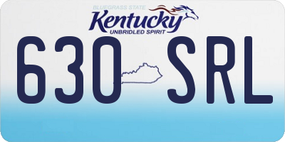 KY license plate 630SRL