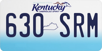 KY license plate 630SRM