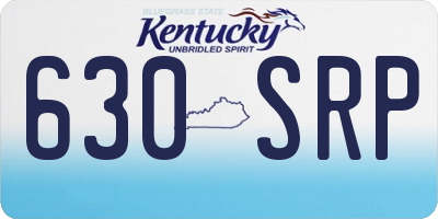 KY license plate 630SRP