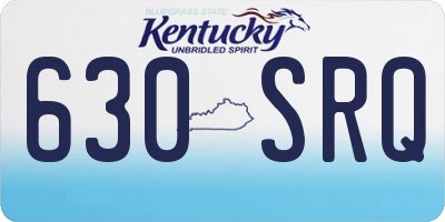KY license plate 630SRQ