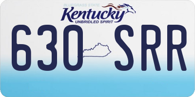 KY license plate 630SRR