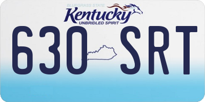 KY license plate 630SRT