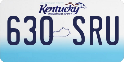 KY license plate 630SRU