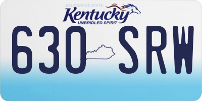 KY license plate 630SRW