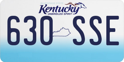 KY license plate 630SSE