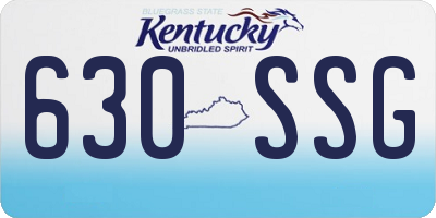 KY license plate 630SSG