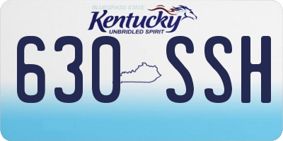 KY license plate 630SSH