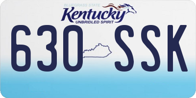 KY license plate 630SSK