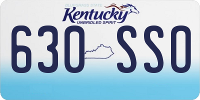 KY license plate 630SSO