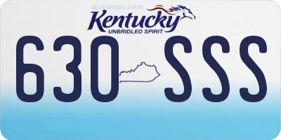 KY license plate 630SSS