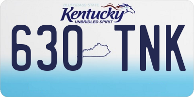 KY license plate 630TNK