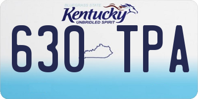 KY license plate 630TPA