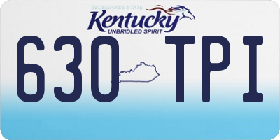 KY license plate 630TPI