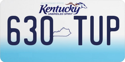 KY license plate 630TUP