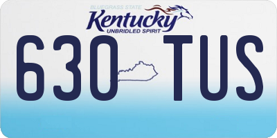 KY license plate 630TUS