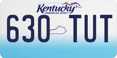 KY license plate 630TUT
