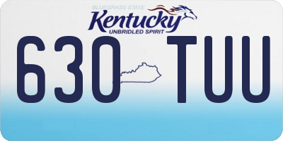 KY license plate 630TUU