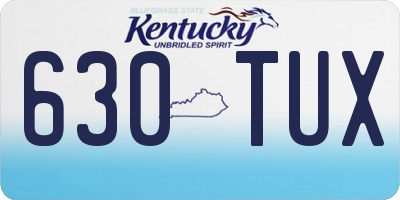 KY license plate 630TUX