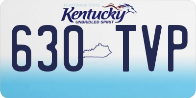 KY license plate 630TVP