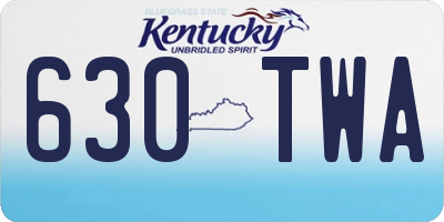 KY license plate 630TWA