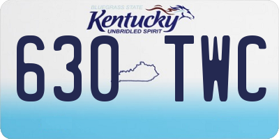 KY license plate 630TWC
