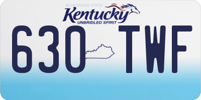 KY license plate 630TWF