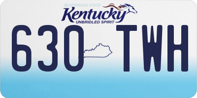 KY license plate 630TWH