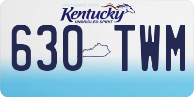 KY license plate 630TWM