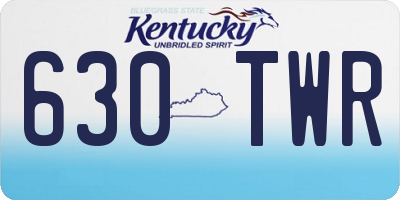KY license plate 630TWR