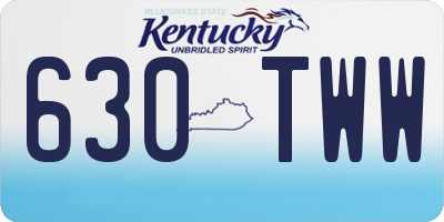 KY license plate 630TWW