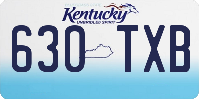 KY license plate 630TXB