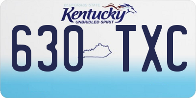 KY license plate 630TXC