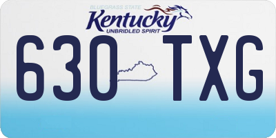 KY license plate 630TXG