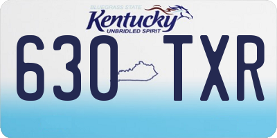 KY license plate 630TXR
