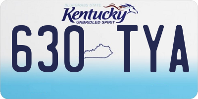 KY license plate 630TYA
