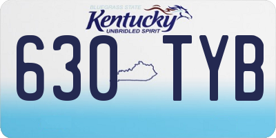 KY license plate 630TYB