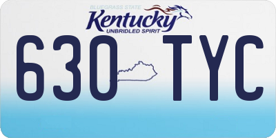 KY license plate 630TYC