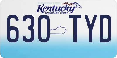 KY license plate 630TYD