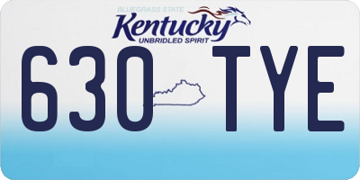 KY license plate 630TYE