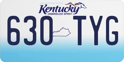 KY license plate 630TYG