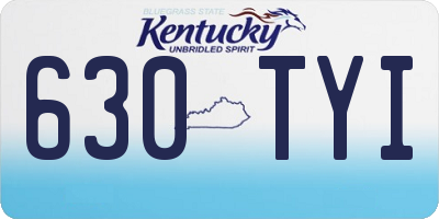 KY license plate 630TYI