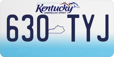 KY license plate 630TYJ