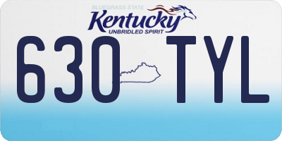 KY license plate 630TYL