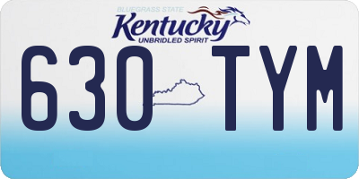 KY license plate 630TYM
