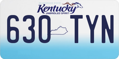 KY license plate 630TYN