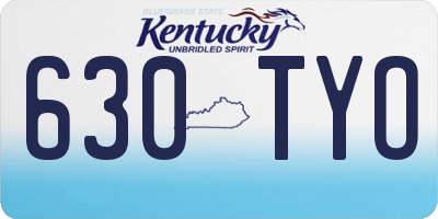 KY license plate 630TYO