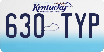 KY license plate 630TYP