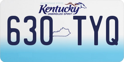 KY license plate 630TYQ