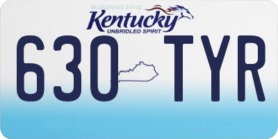 KY license plate 630TYR
