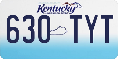 KY license plate 630TYT